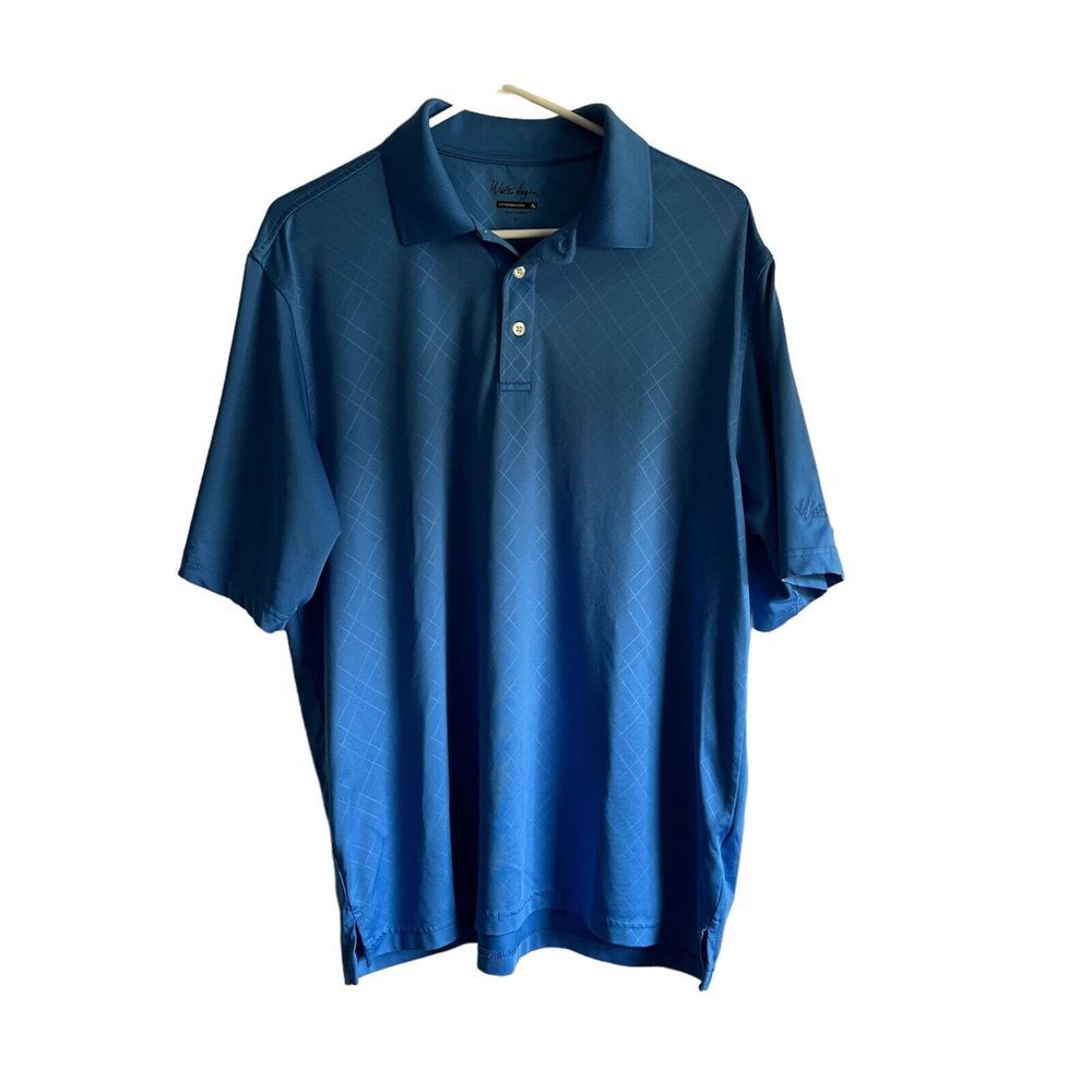 Walter Hagen Polo Shirt Mens Size M Performance Golf Polo Solid‎ Blue